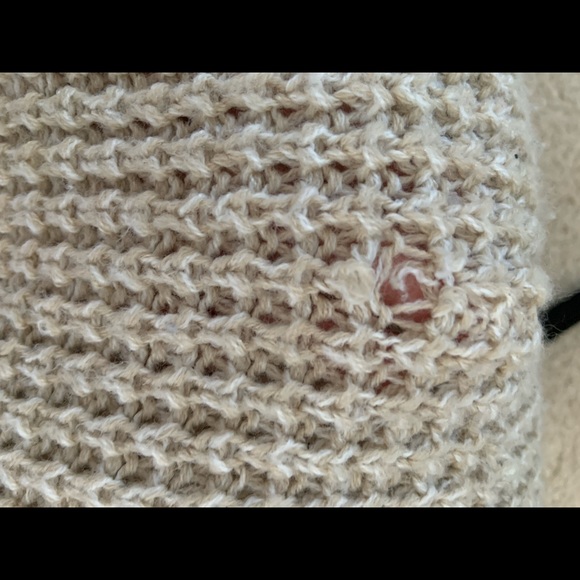 Garage, Nude Loose Knit 3/4 Sleeve Oversized Cardigan, Size: X Small - Picture 5 of 5